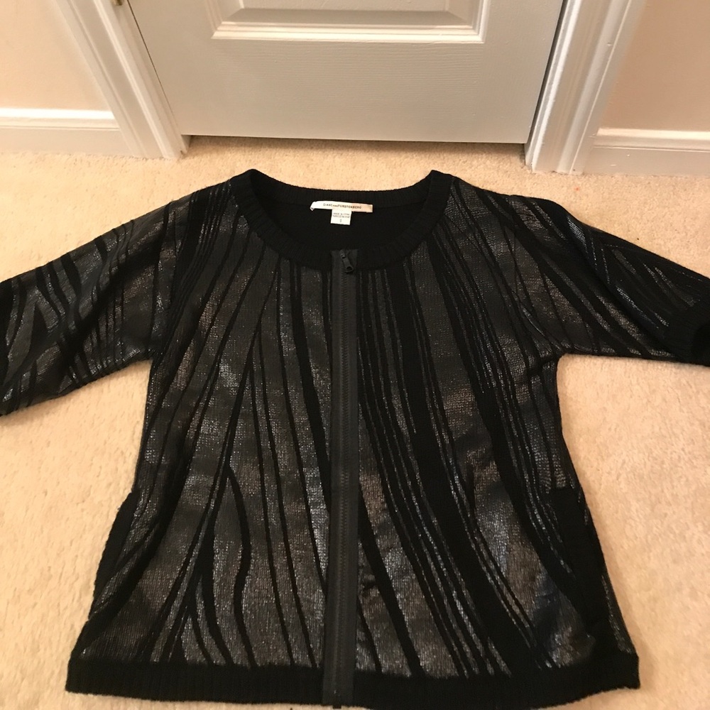 DVF Wool Zip Up Sweater